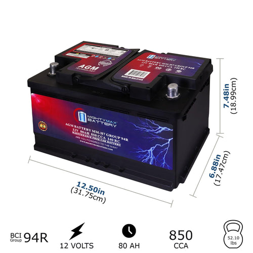 12V 80AH 850 CCA Replacement Battery L12220