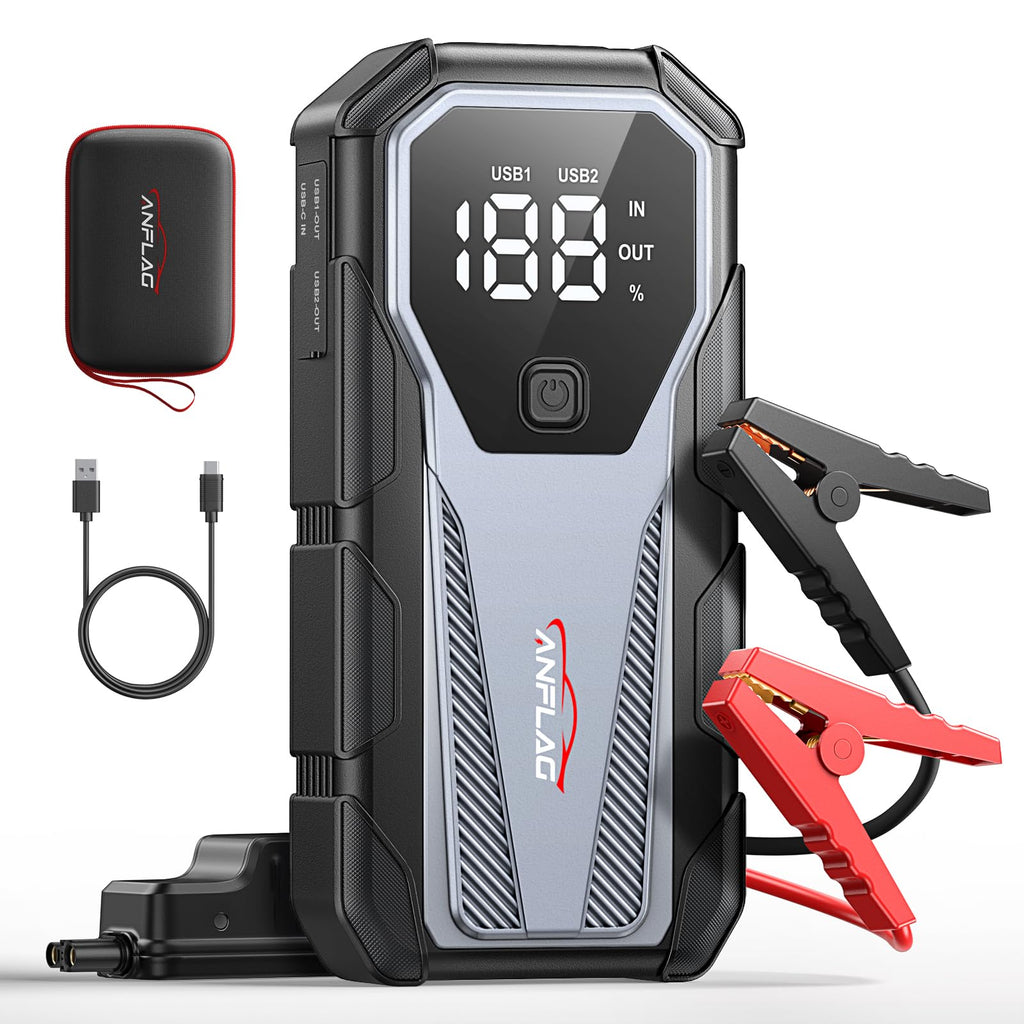6000A 12V Portable Jump Starter with LED Display W59304