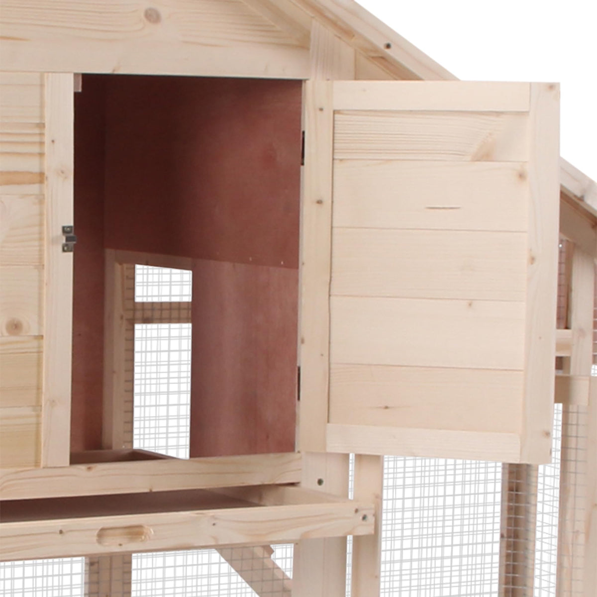 55" 2-Tier Wooden Rabbit Hutch with Ramp P749