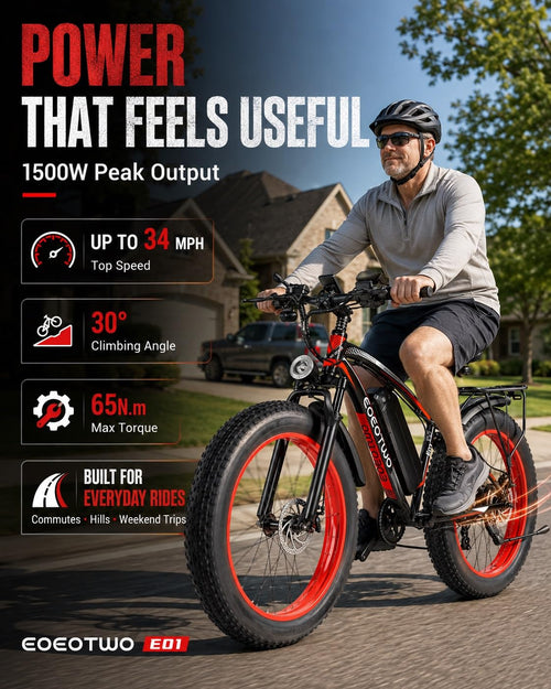 26" Fat Tire Electric Bike F30472