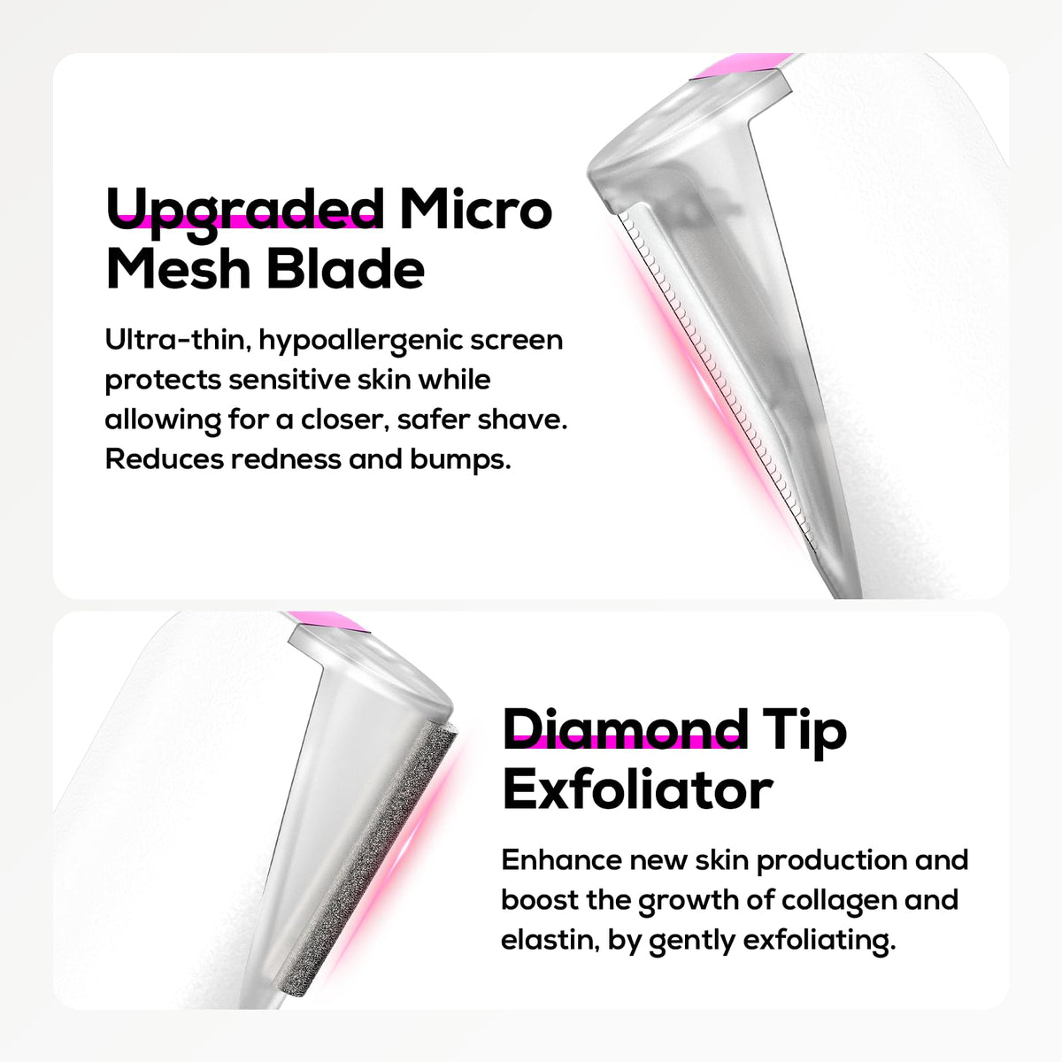 3 Speed Mini Electric Dermaplane Razor with LED Light P667
