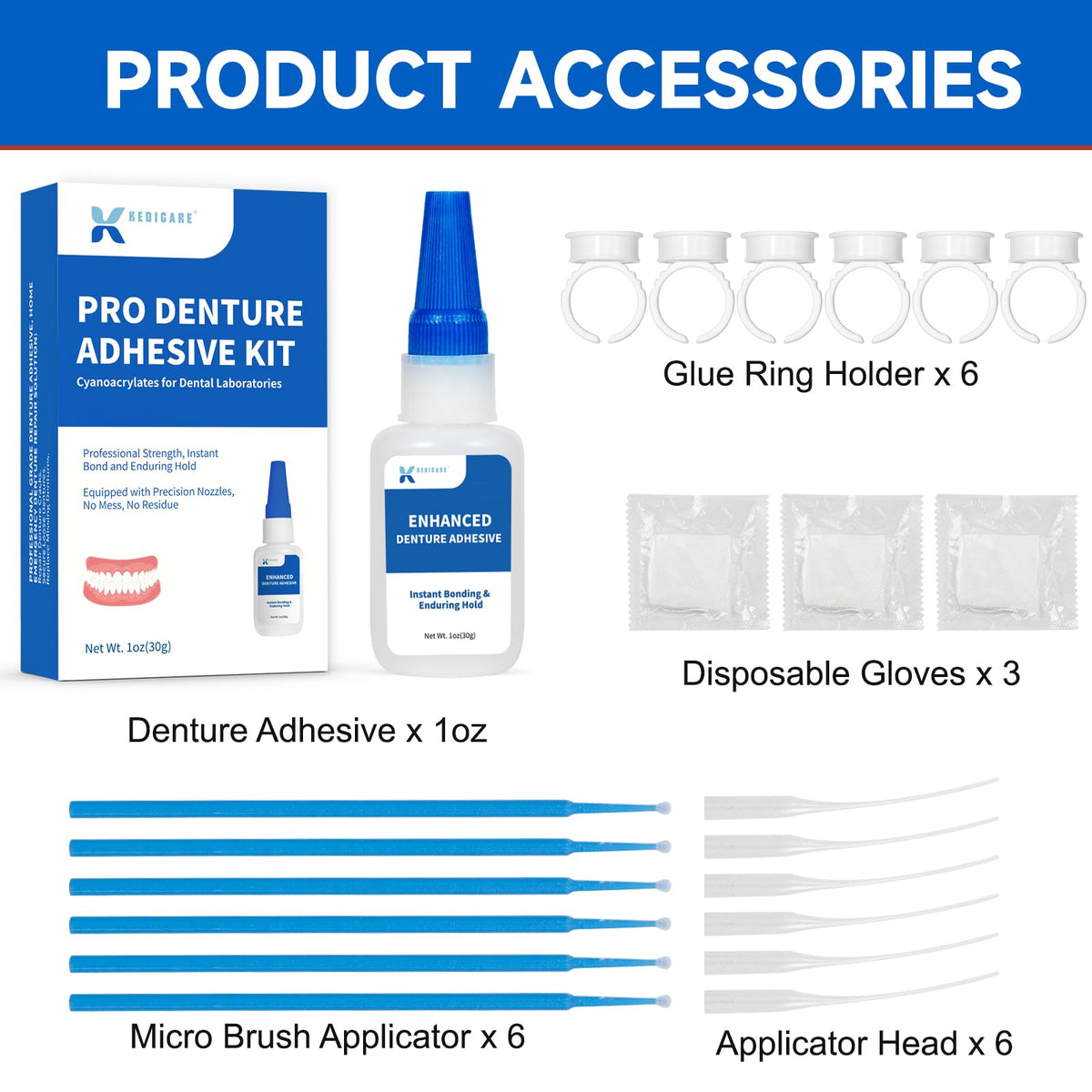 1 oz Denture Repair Adhesive Kit N126