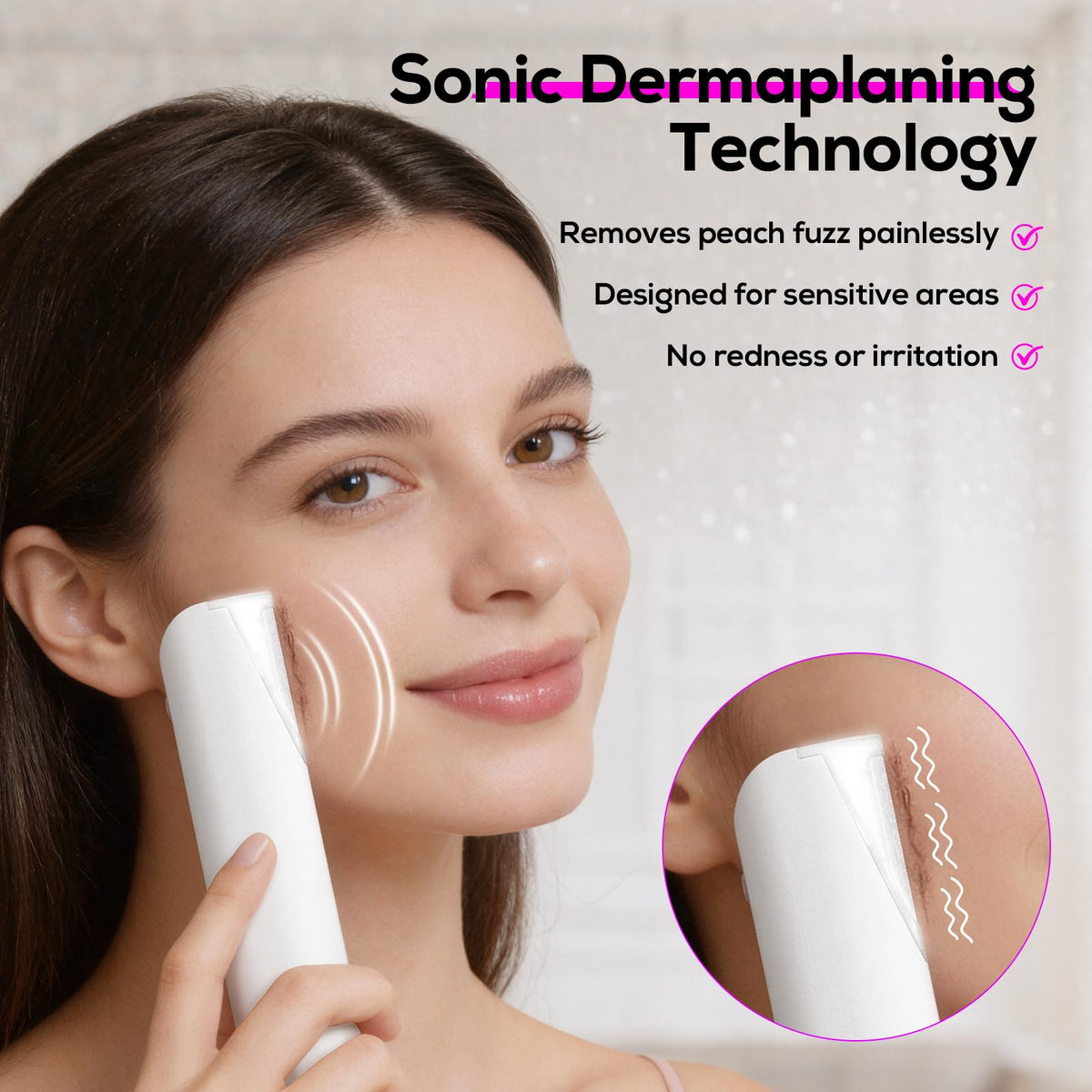3 Speed Mini Electric Dermaplane Razor with LED Light P667