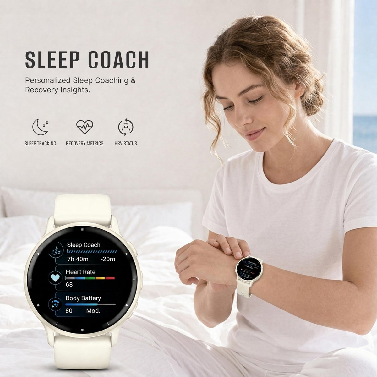 Health and Fitness GPS Smartwatch with AMOLED Display T732808