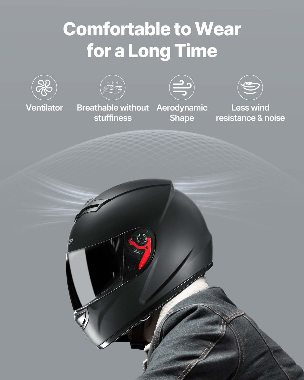 Full Face Motorcycle Helmet DOT Approved Dual Visor Interchangeable Lens S80480