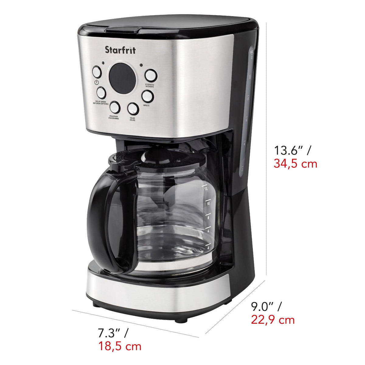 Programmable 12 Cup Stainless Steel Coffee Maker X857