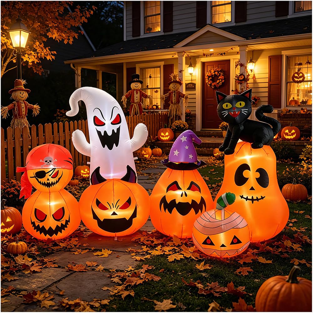 8 FT Inflatable Pumpkin Patch Yard Décor Y254