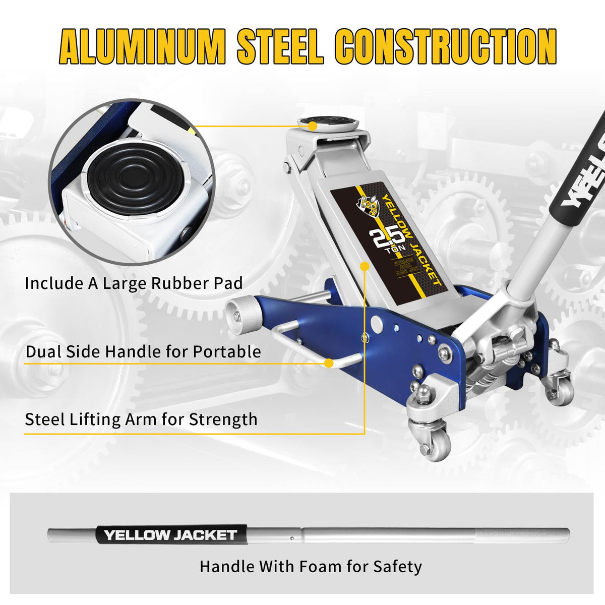 2.5 Ton Aluminum and Steel Floor Jack H6413