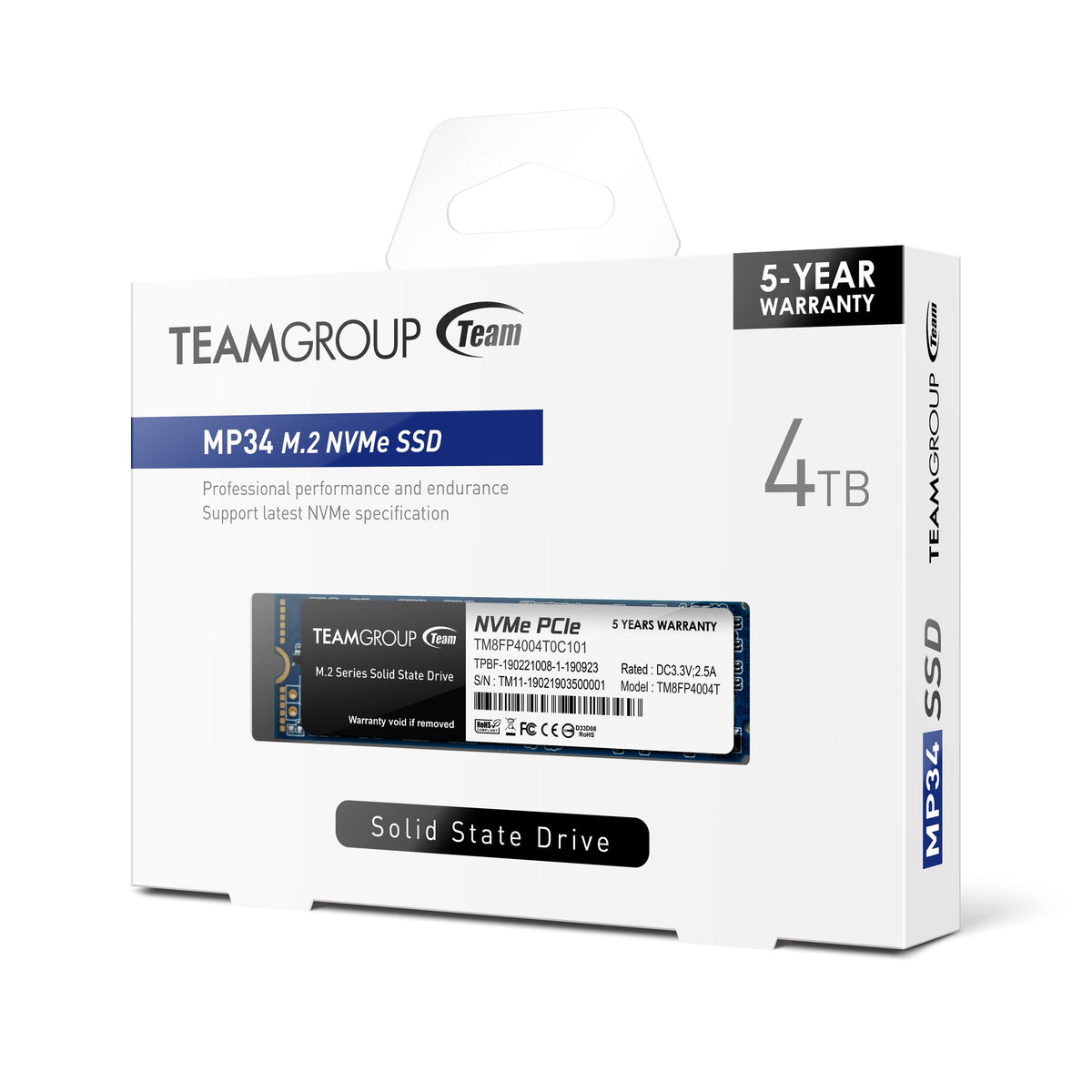 4TB NVMe PCIe Gen3x4 M.2 2280 Internal SSD N55242