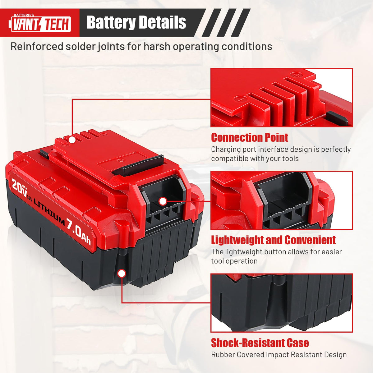 20V 7.0Ah Replacement Battery 2 Pack C443619