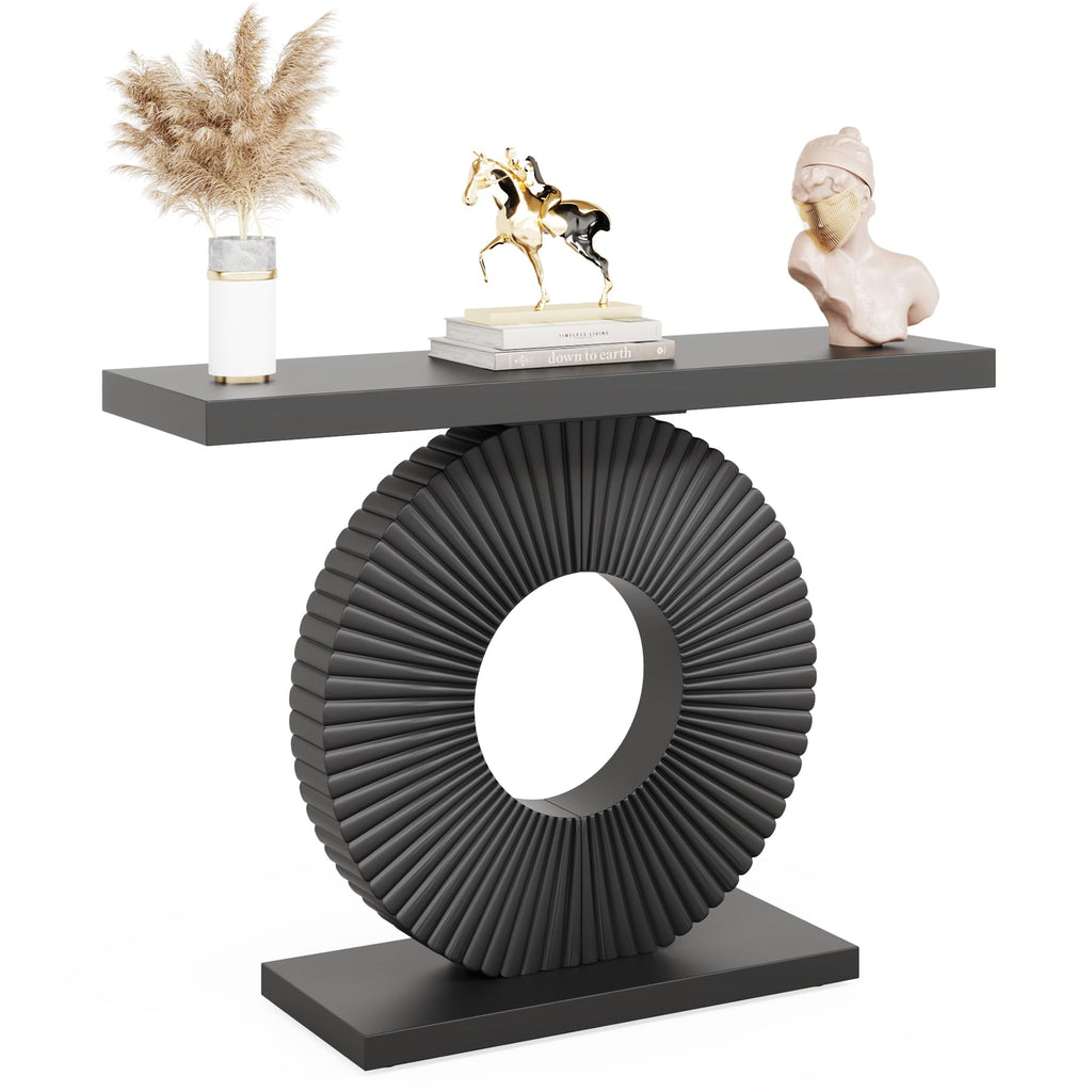 Black 40 inch Wood Console Table Q166264