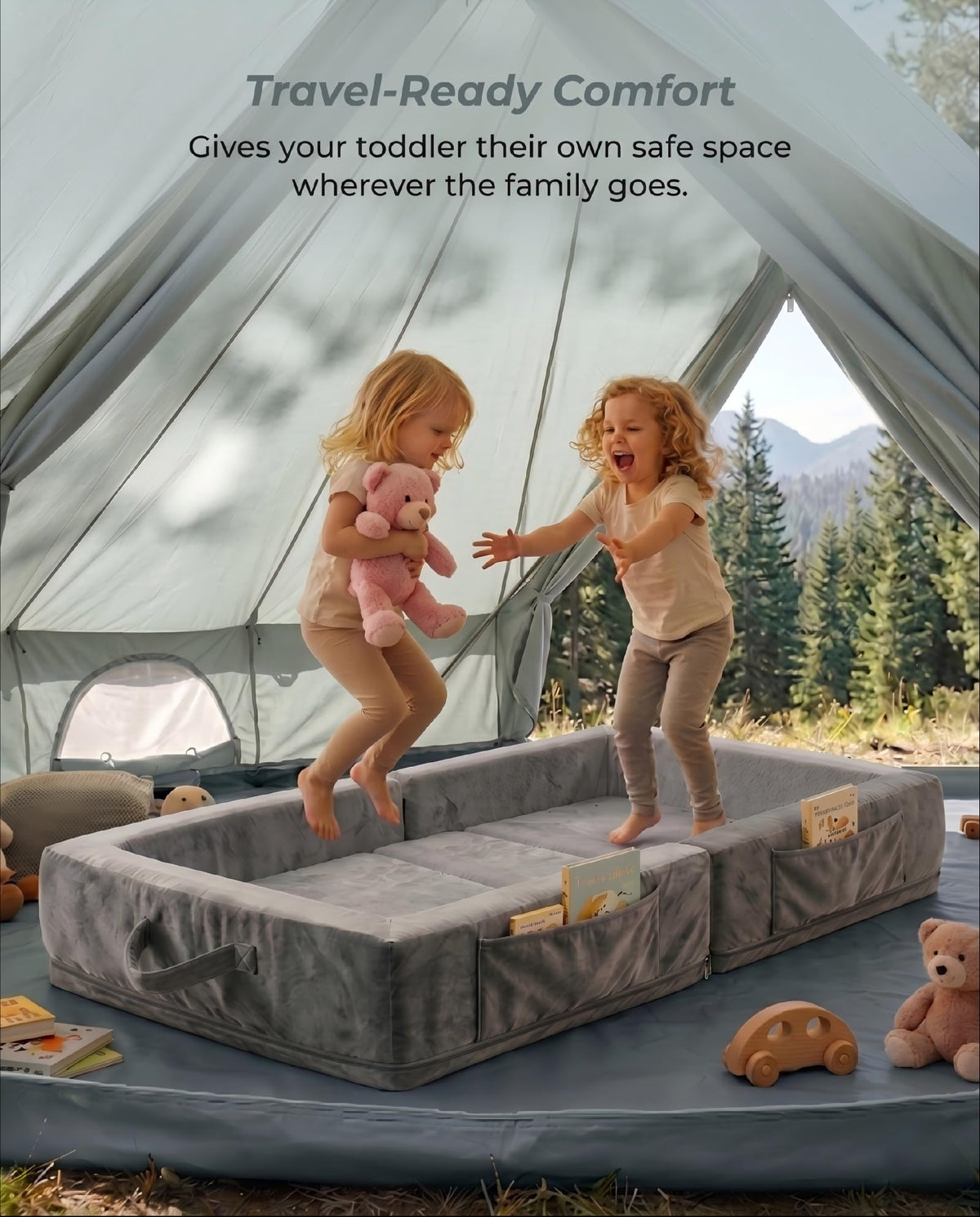 Portable Foldable Washable Toddler Travel Bed D5556