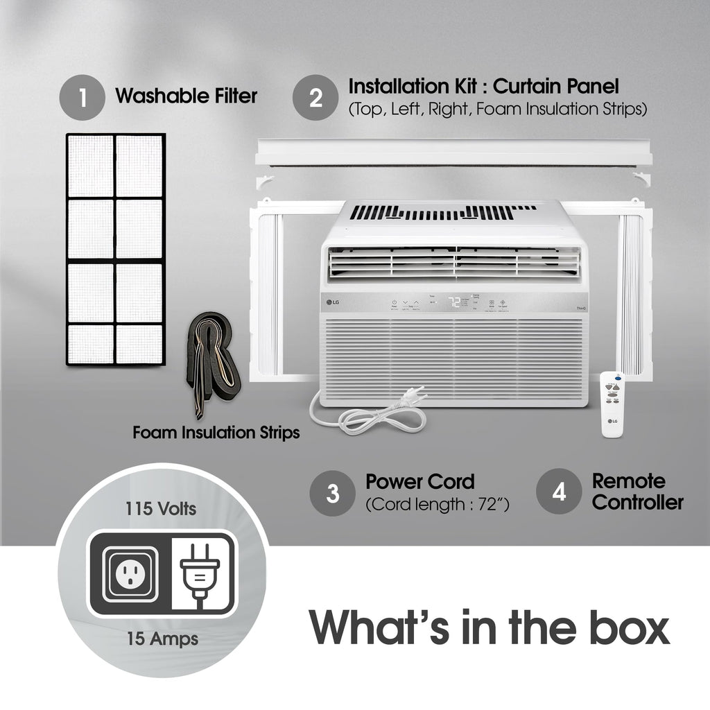 8000 BTU White Window Air Conditioner O11484