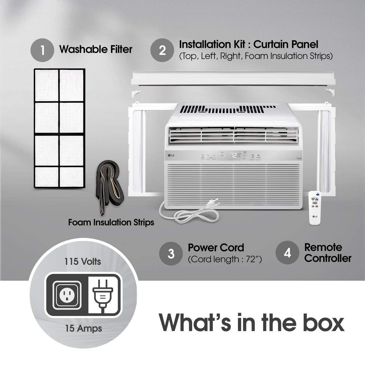 8000 BTU White Window Air Conditioner O11484