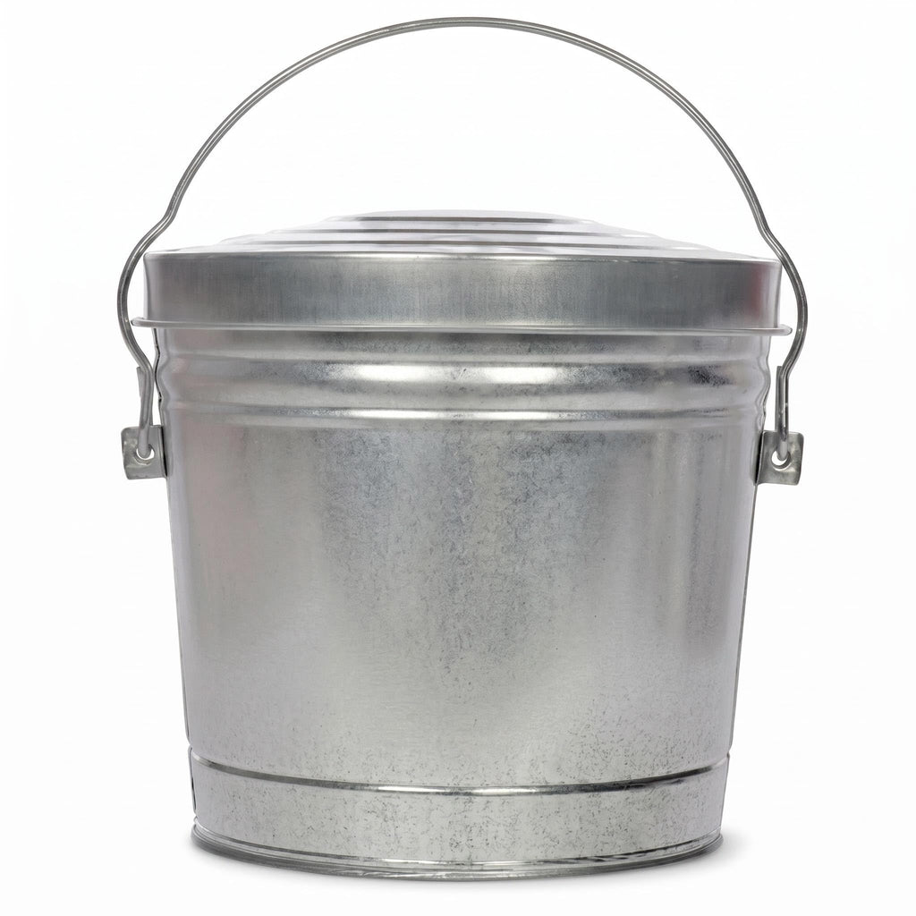 6 Gallon Galvanized Steel Locking Lid Storage Can C271001