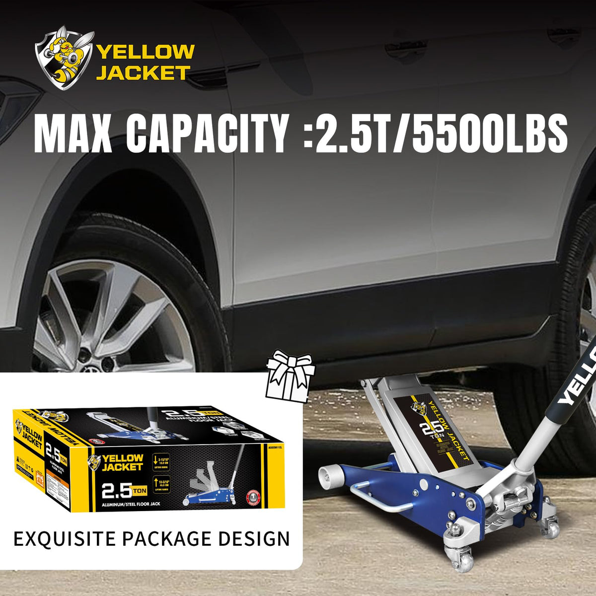 2.5 Ton Aluminum and Steel Floor Jack H6413