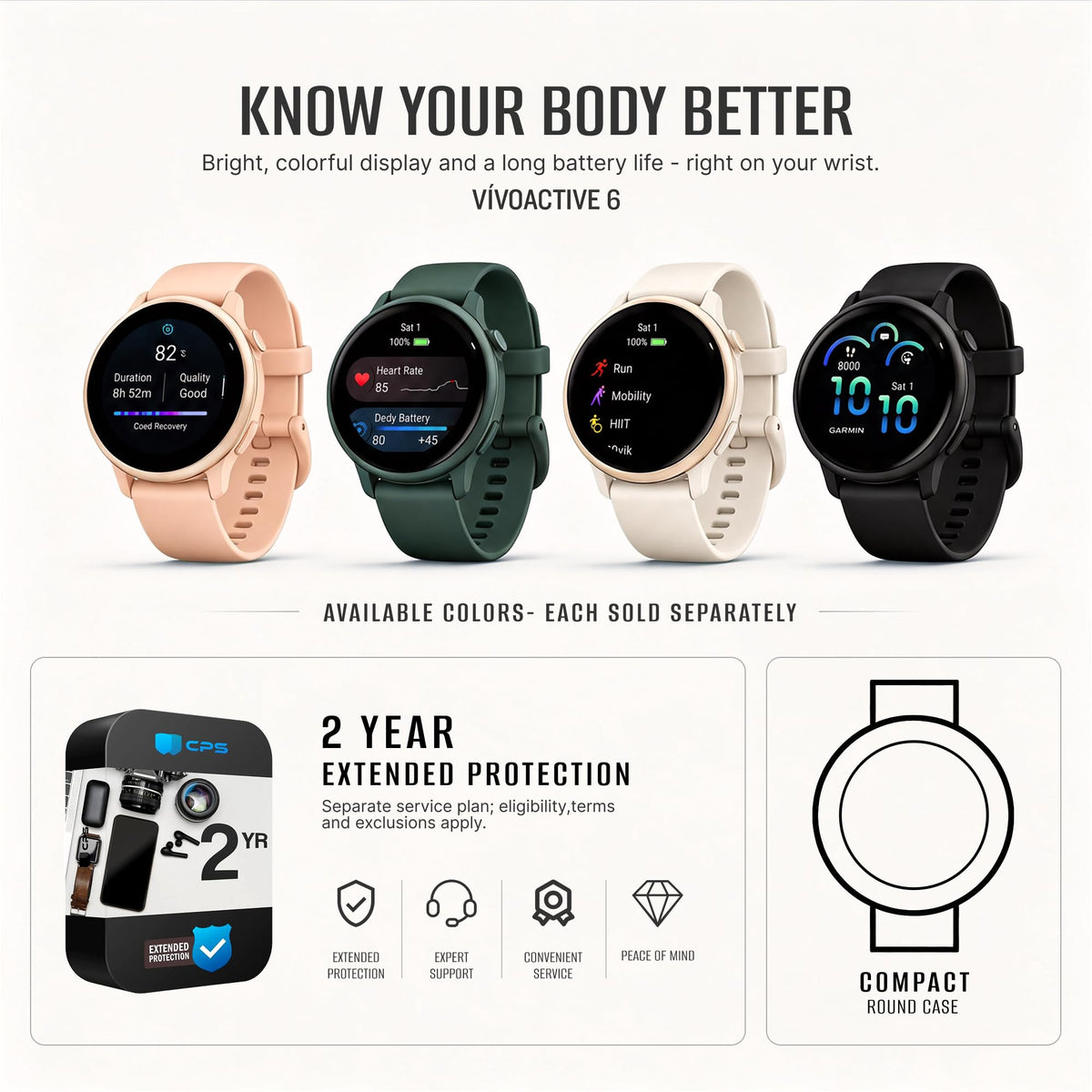 Health and Fitness GPS Smartwatch with AMOLED Display T732808