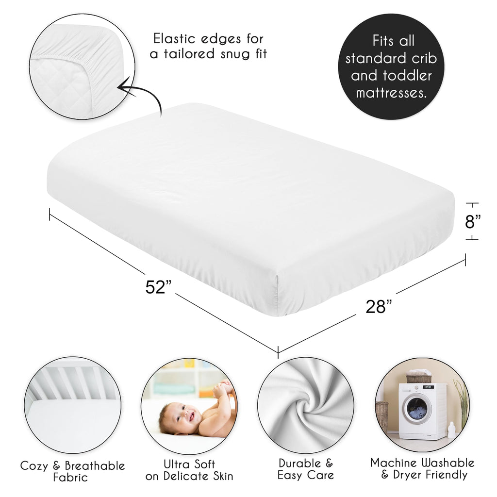 3-Piece Baby Crib Sheets Set Fitted Standard Size C719