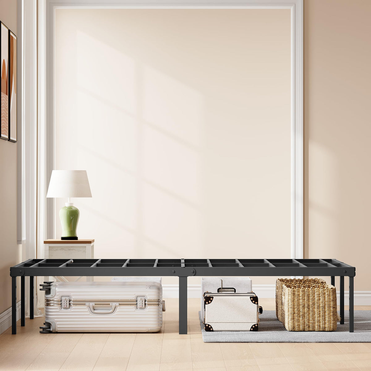 Queen Size 18" Black Metal Frame B8588