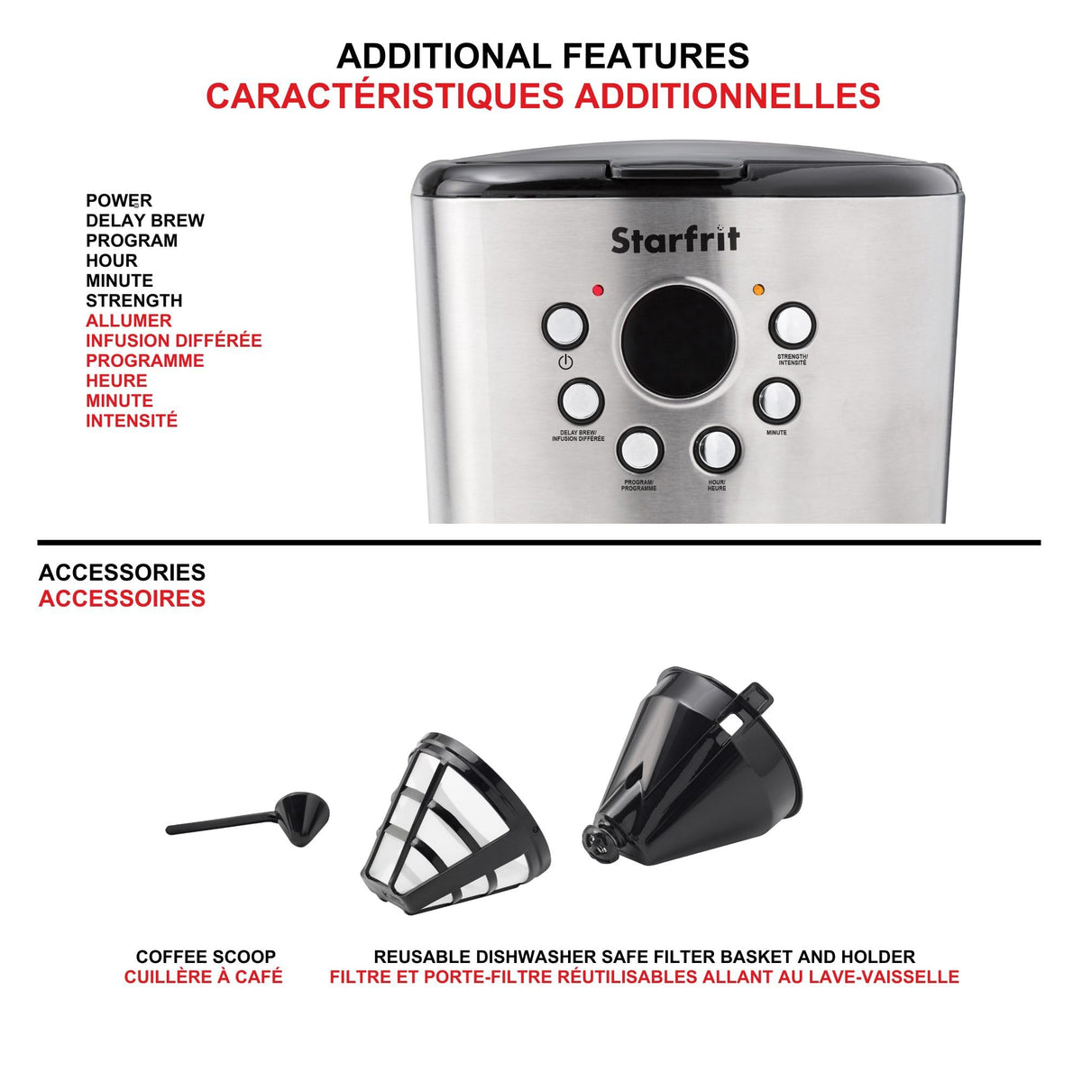 Programmable 12 Cup Stainless Steel Coffee Maker X857