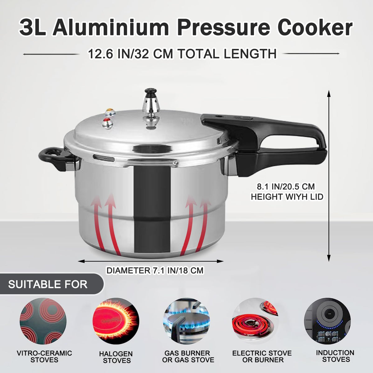 3 Quart Aluminum Pressure Cooker W607559