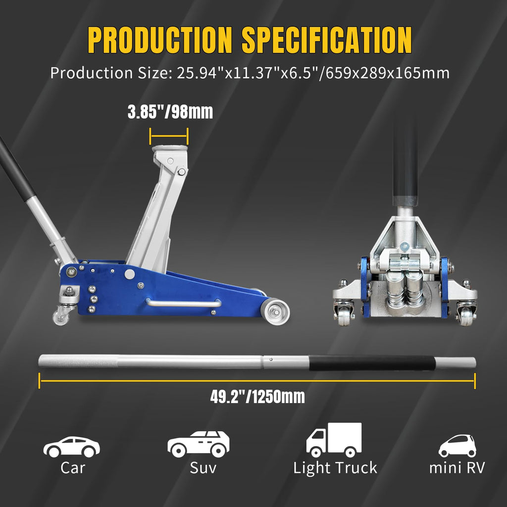 2.5 Ton Aluminum and Steel Floor Jack H6413