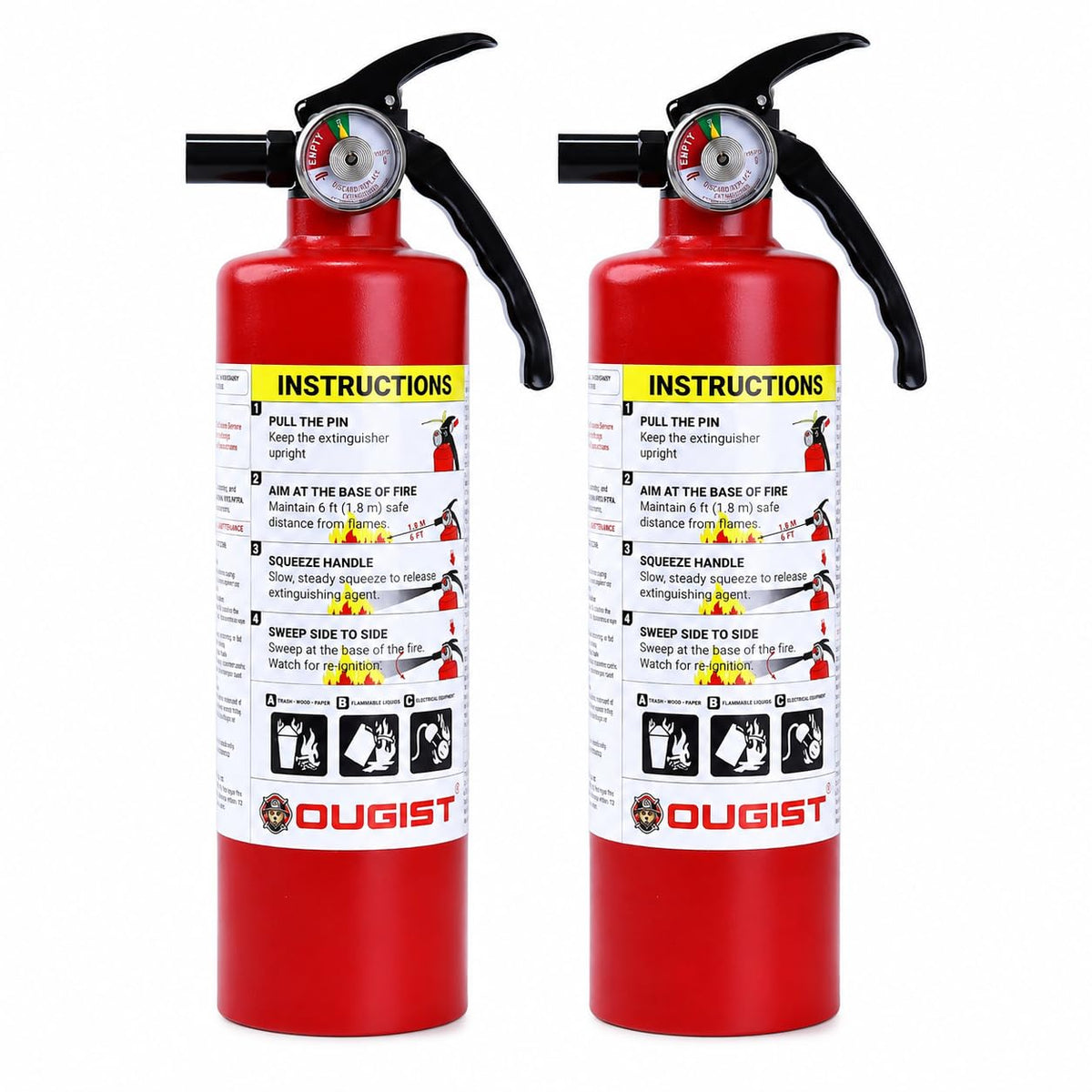 2.5 lb Dry Chemical ABC Fire Extinguisher, 2 Pack J22288