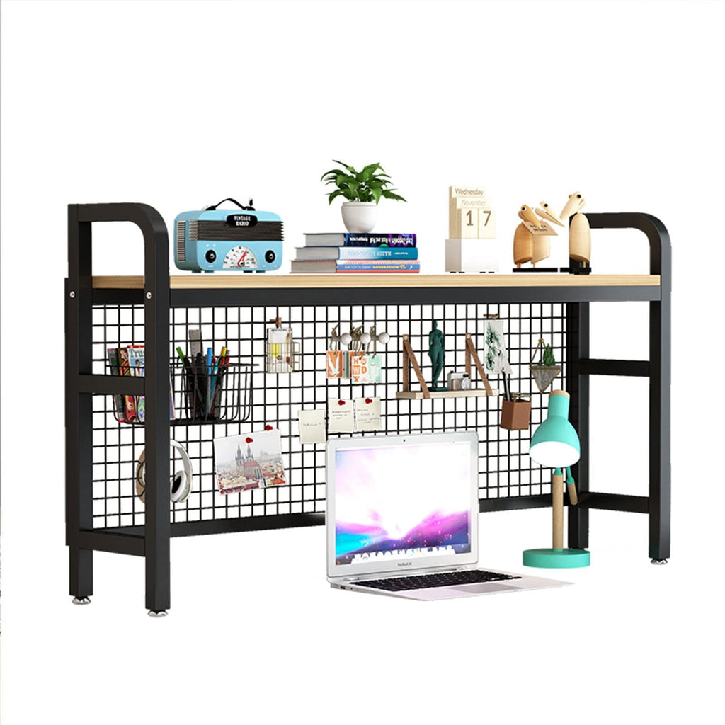 White 2 Tier Adjustable Metal Desktop Bookshelf A236