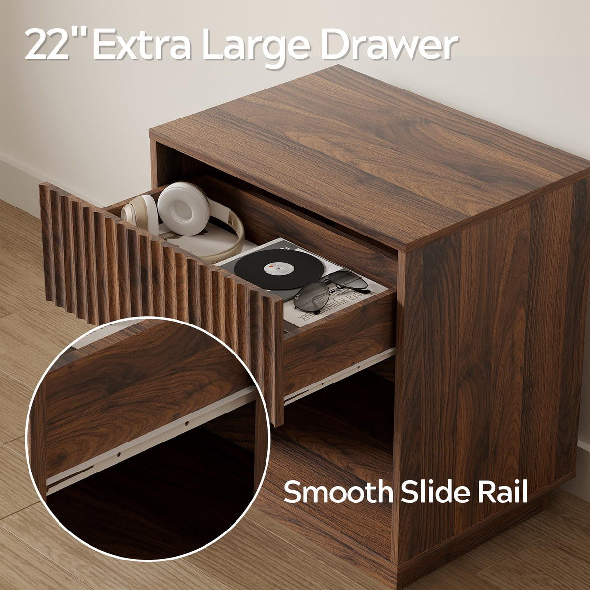 22" Fluted Nightstand Set of 2 M6900
