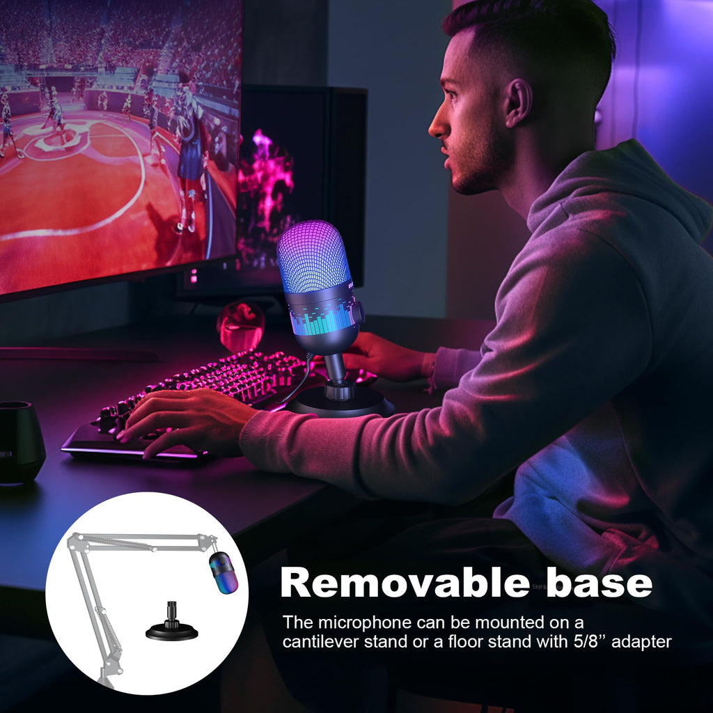 USB Condenser Gaming Microphone with RGB Lighting G231506