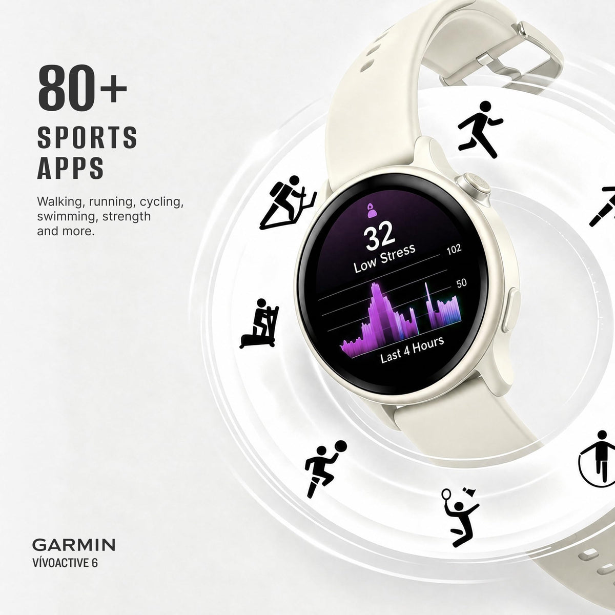 Health and Fitness GPS Smartwatch with AMOLED Display T732808