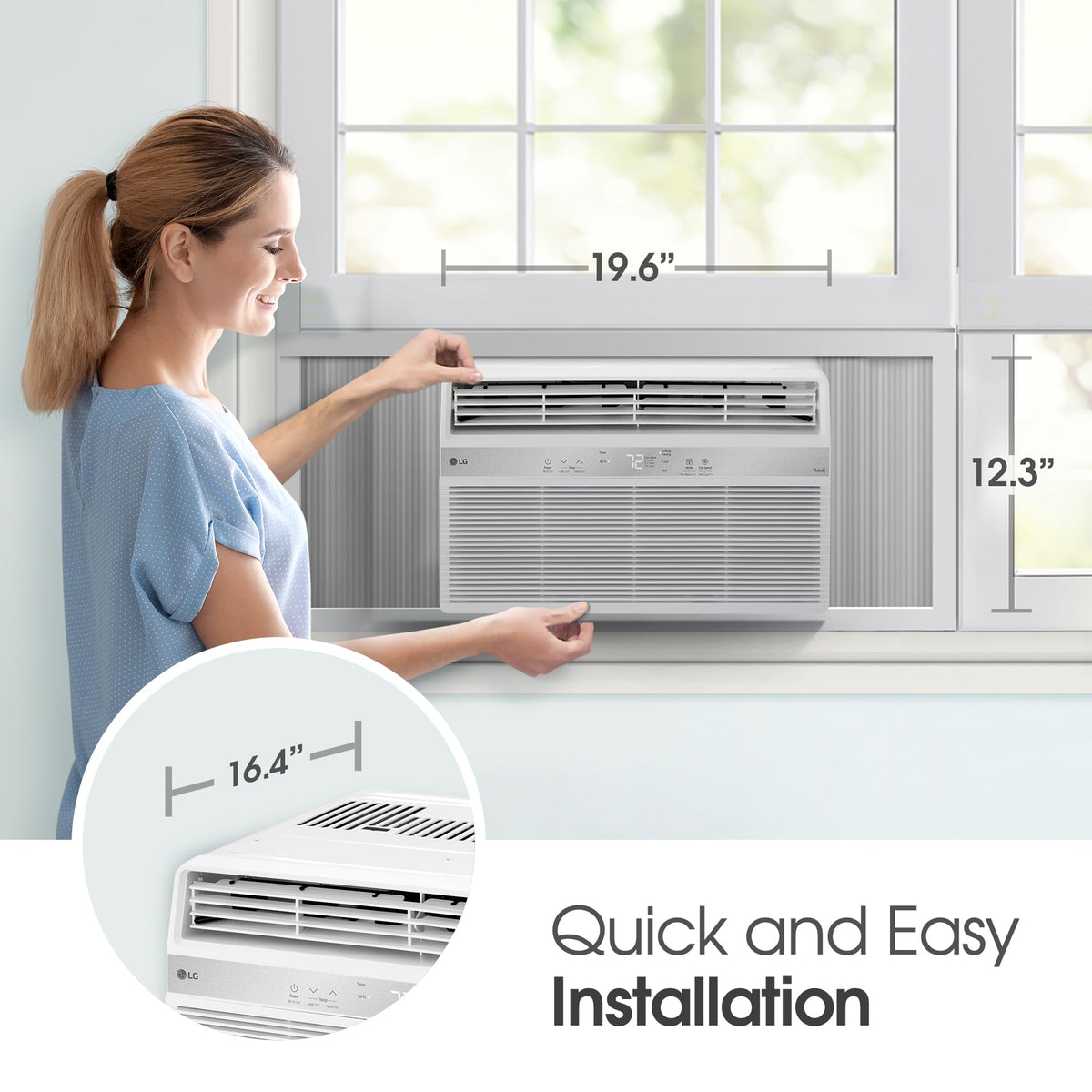 8000 BTU White Window Air Conditioner O11484