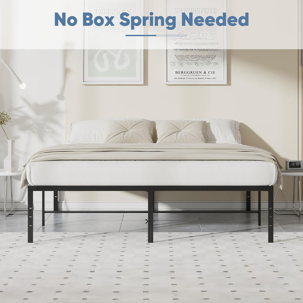 Queen 18 Inch Metal Platform Bed Frame Q80269