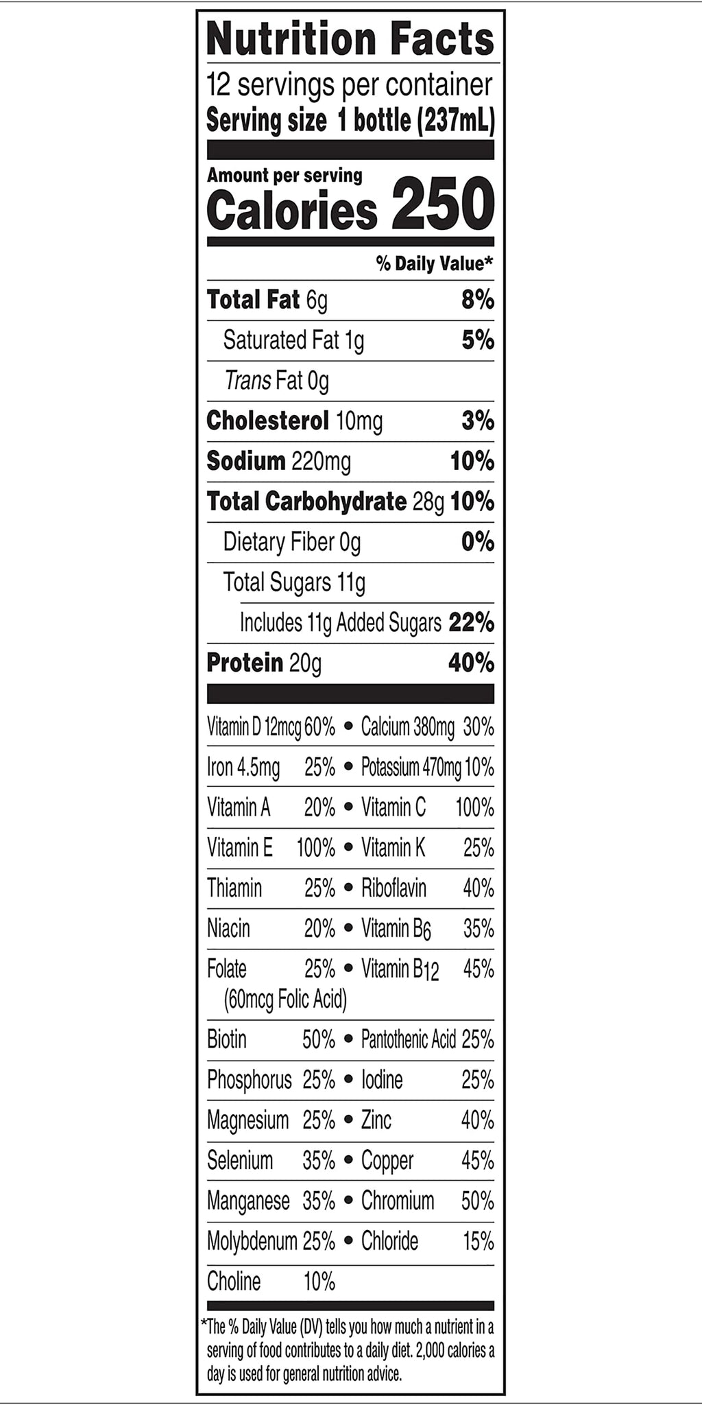High Protein Nutritional Drink Rich Chocolate 8 FL OZ 12 CT G52636
