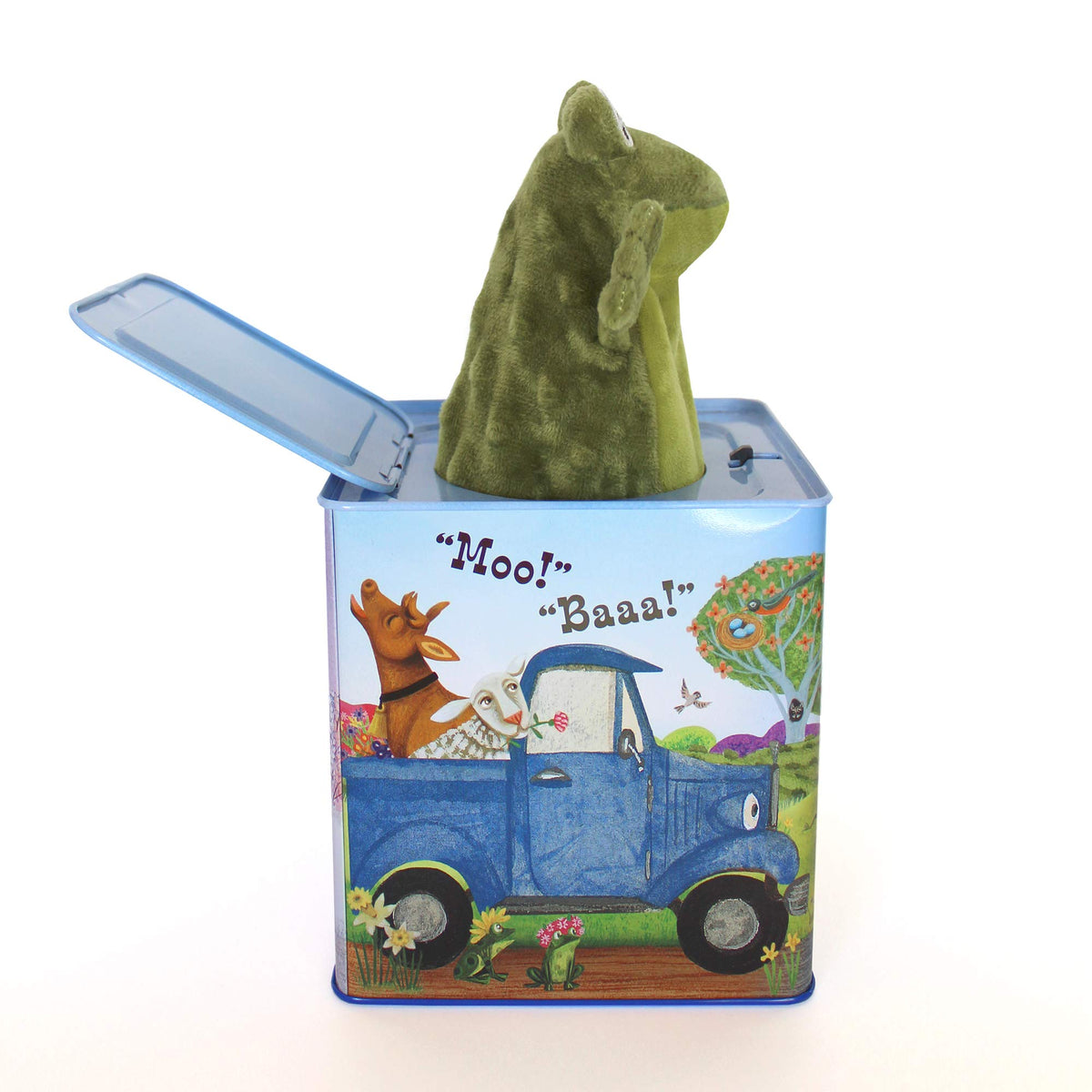Blue Truck Jack-in-The-Box Plush Toy with Music L49951