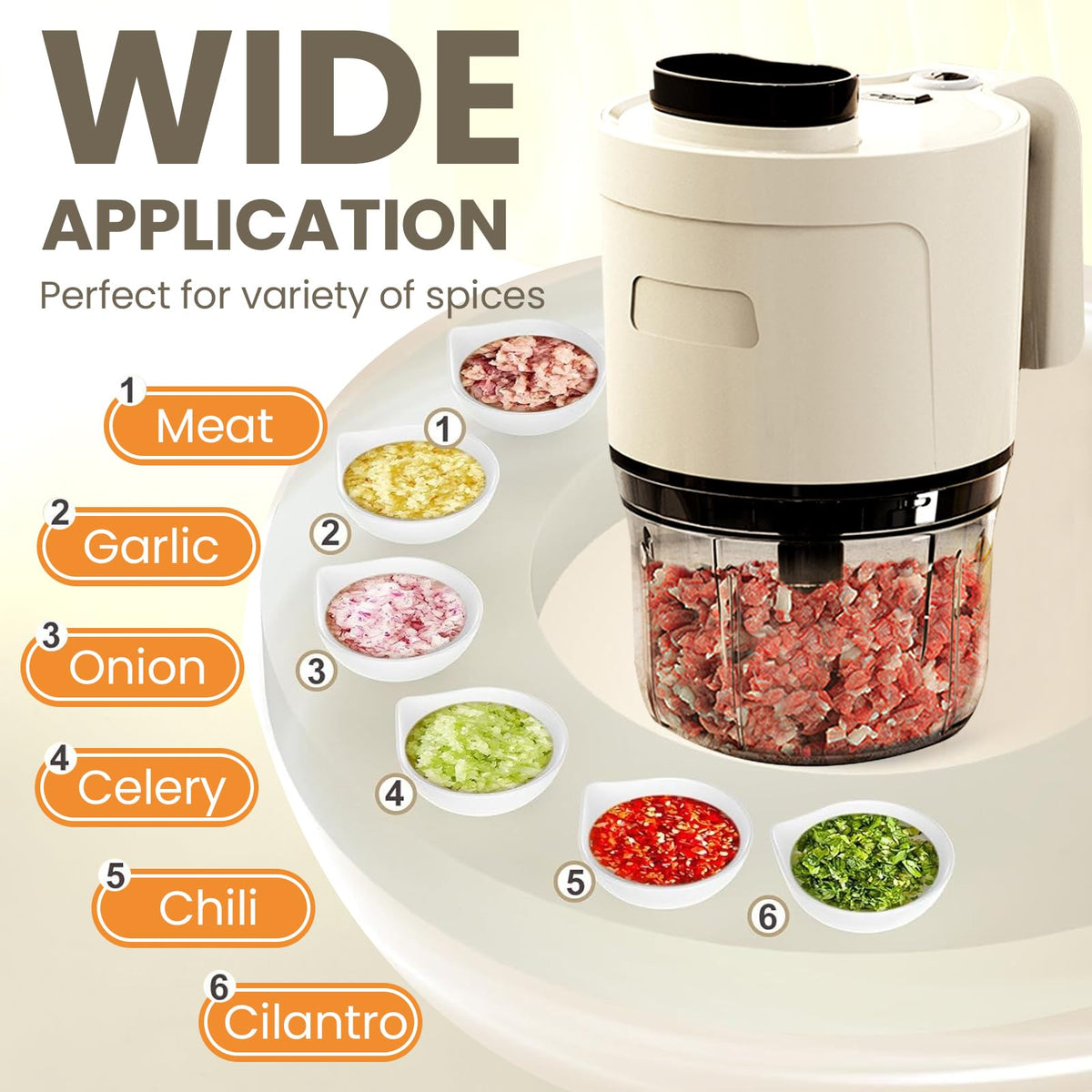 4-in-1 Waterproof Cordless Electric Vegetable Slicer Set G742805