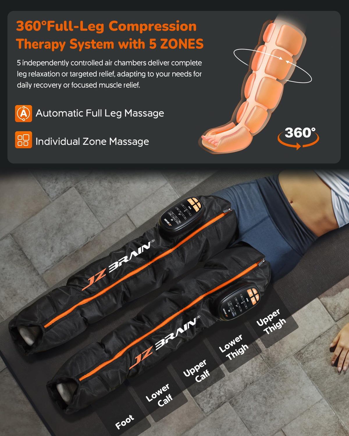 Cordless Rechargeable Leg Compression Boots S181927