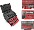 450-Piece Drive Socket Set 1/2" 1/4" 3/8" CR-V Metric and Imperial with Quick-Release Ratchet Wrench F89187