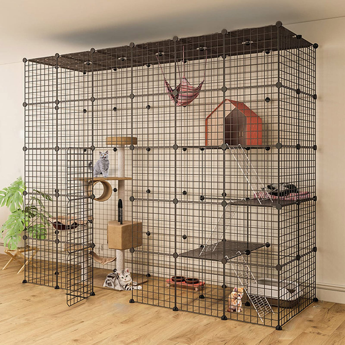 Metal Wire Small Animal Cage 219 * 75 * 182cm W5393