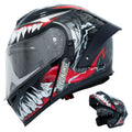 Modular Flip Up Full Face Motorcycle Helmet with Dual Visor Y449548