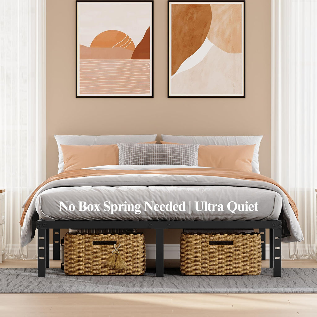 Queen Size 18" Black Metal Frame B8588