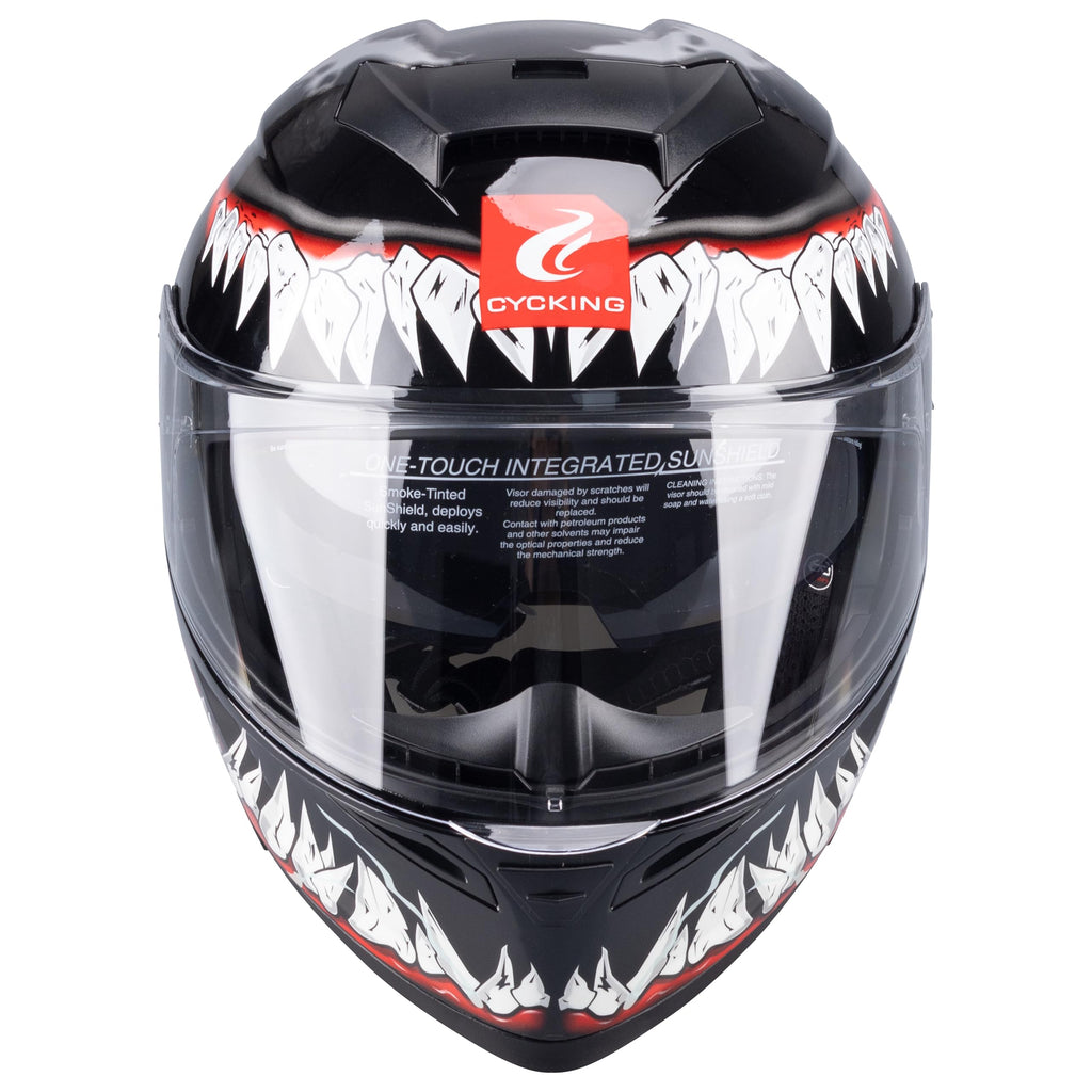 Modular Flip Up Full Face Motorcycle Helmet with Dual Visor Y449548