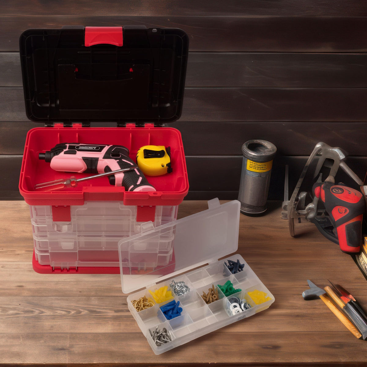 Portable Tool Box Small Parts Organizer with Drawers A9812
