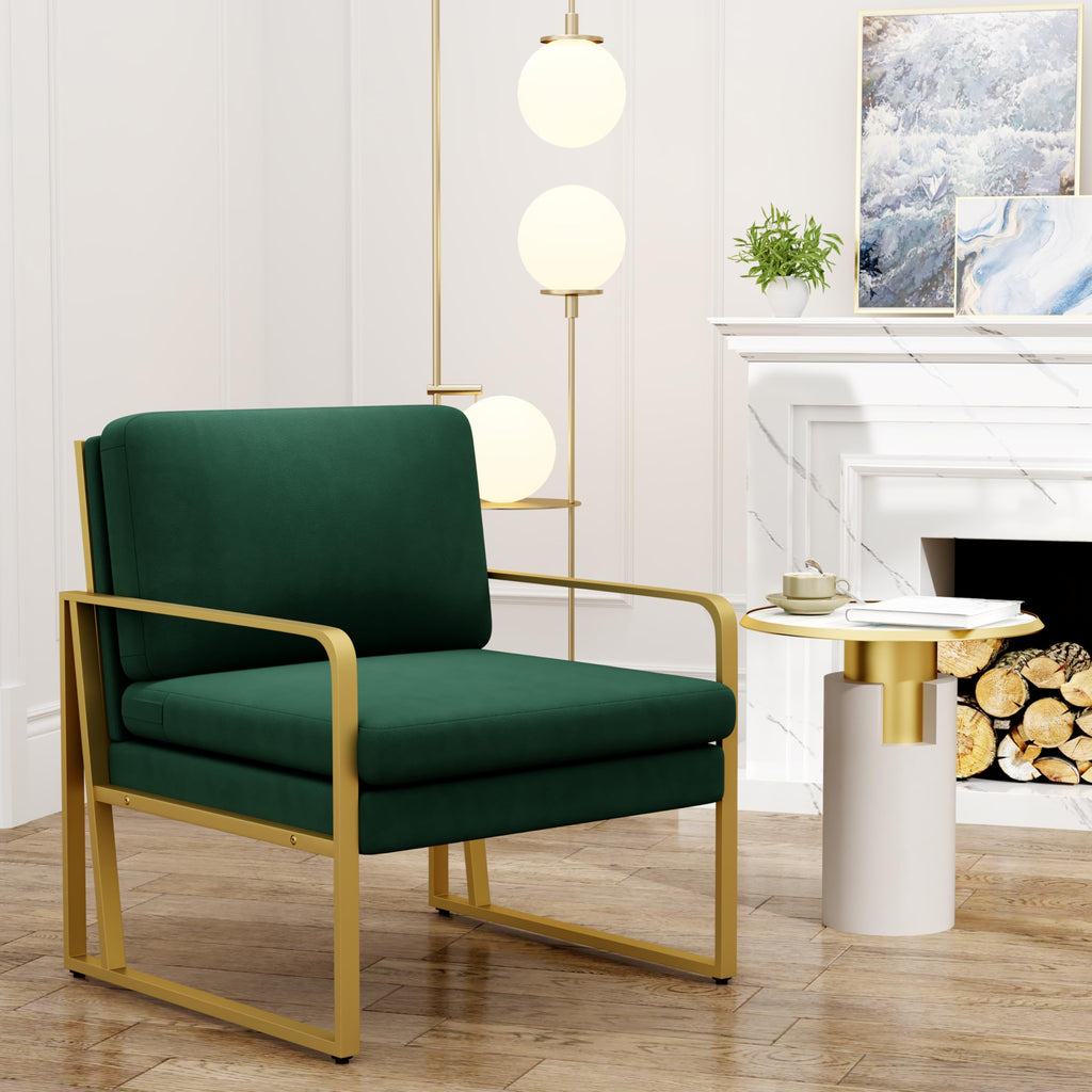 Velvet Accent Chair Set of 2 Green A831825