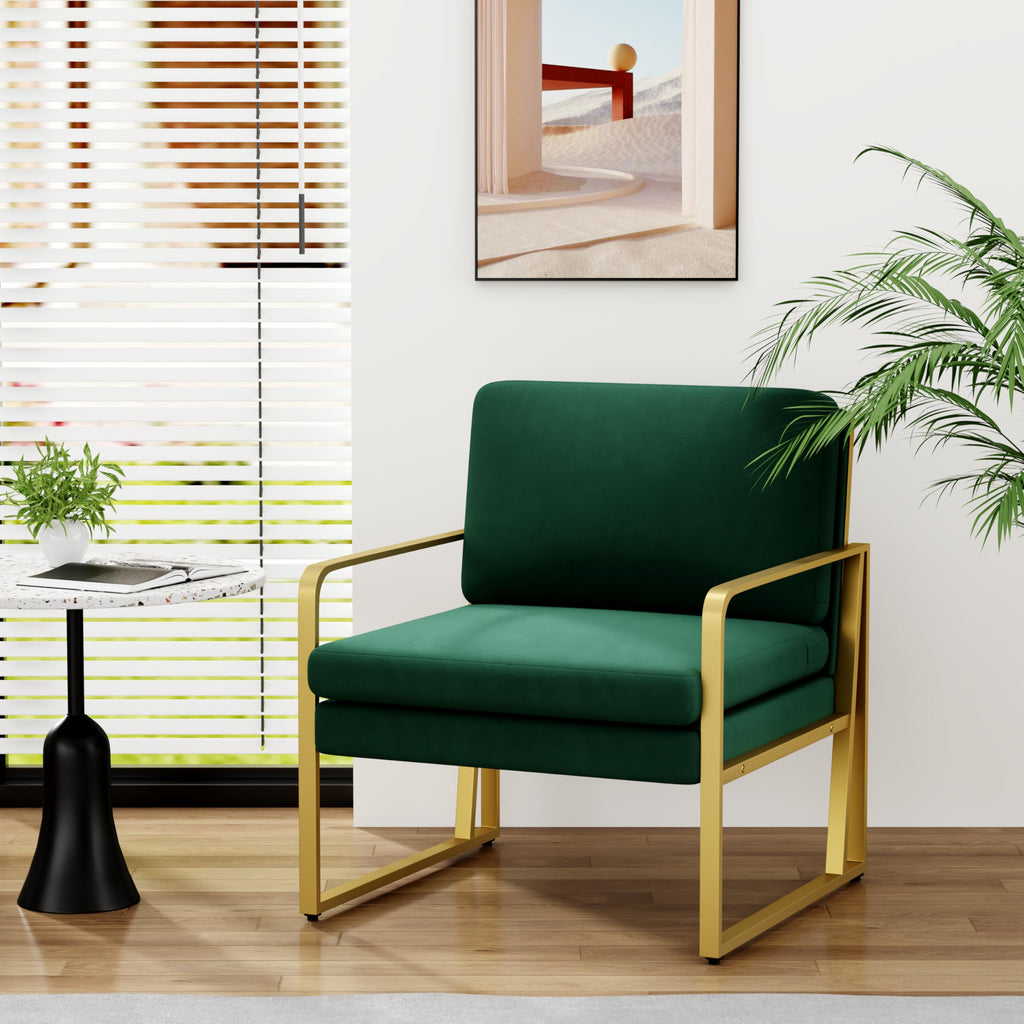 Velvet Accent Chair Set of 2 Green A831825