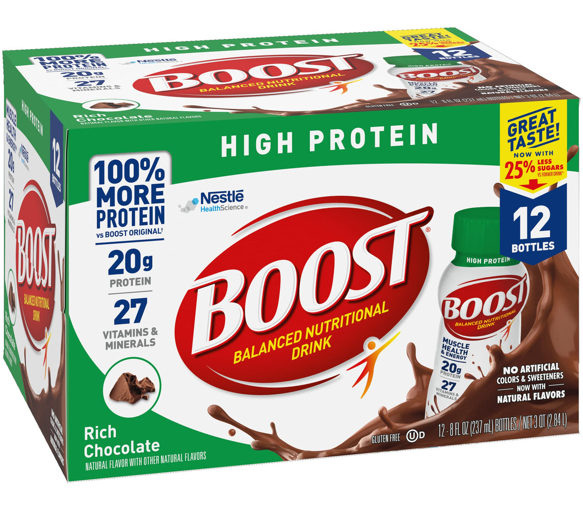 High Protein Nutritional Drink Rich Chocolate 8 FL OZ 12 CT G52636