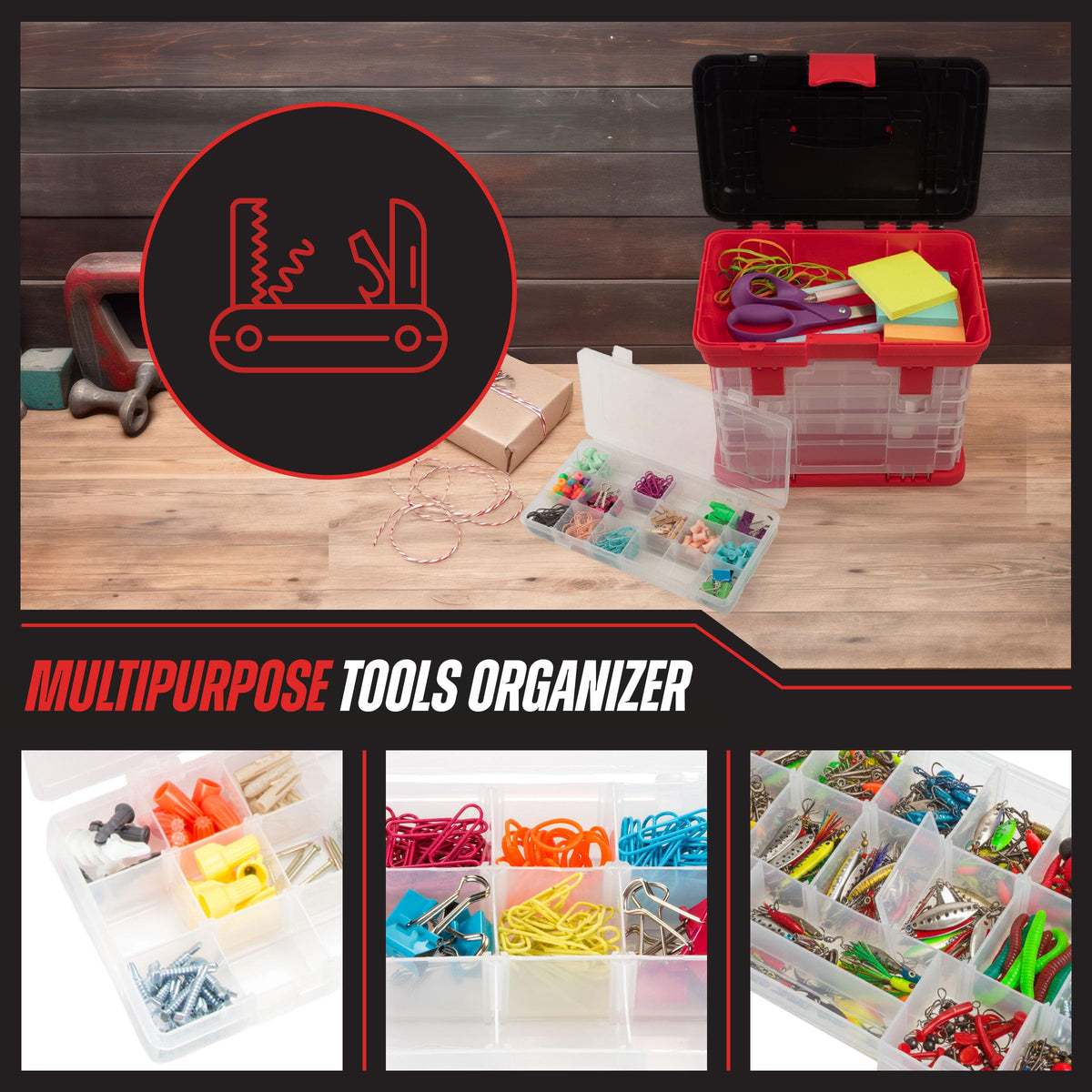 Portable Tool Box Small Parts Organizer with Drawers A9812