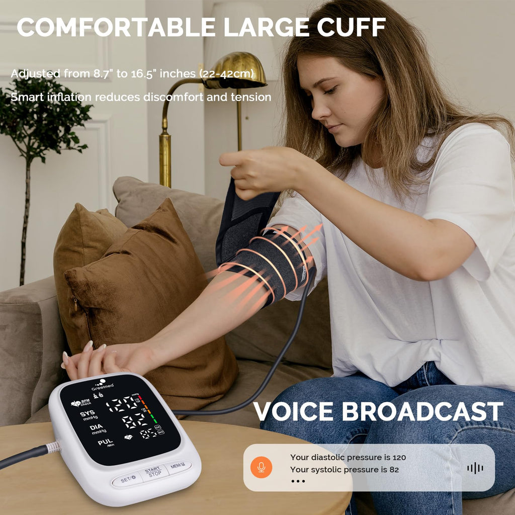 Automatic Upper Arm Blood Pressure Monitor with Adjustable 8.7"-16.5" Cuff O41262