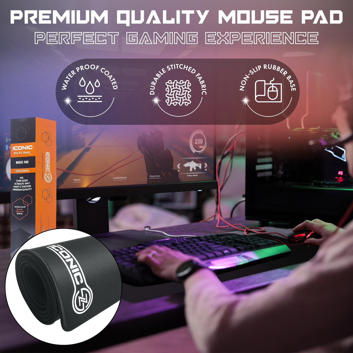 Oversized Gaming Desk Mat 54"x23" 4mm E255207