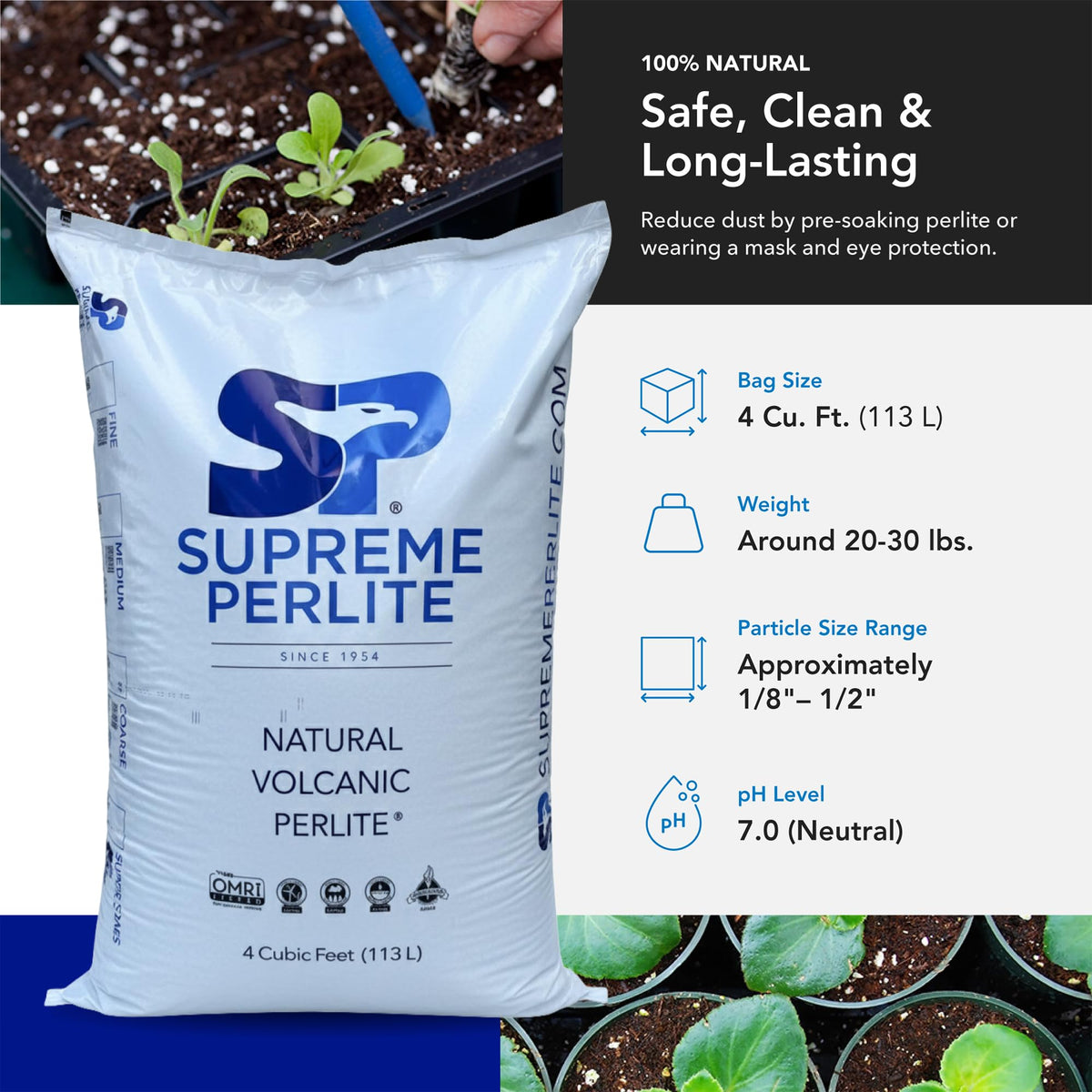 Perlite Coarse Horticultural Soil Amendment, 4 Cu Ft B782546